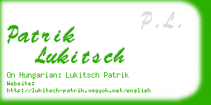 patrik lukitsch business card